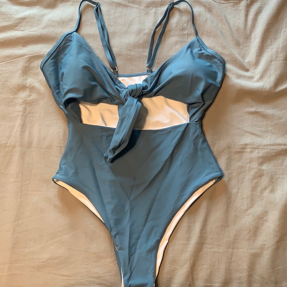 SOLD - Blue One-Piece Swim Suit - S